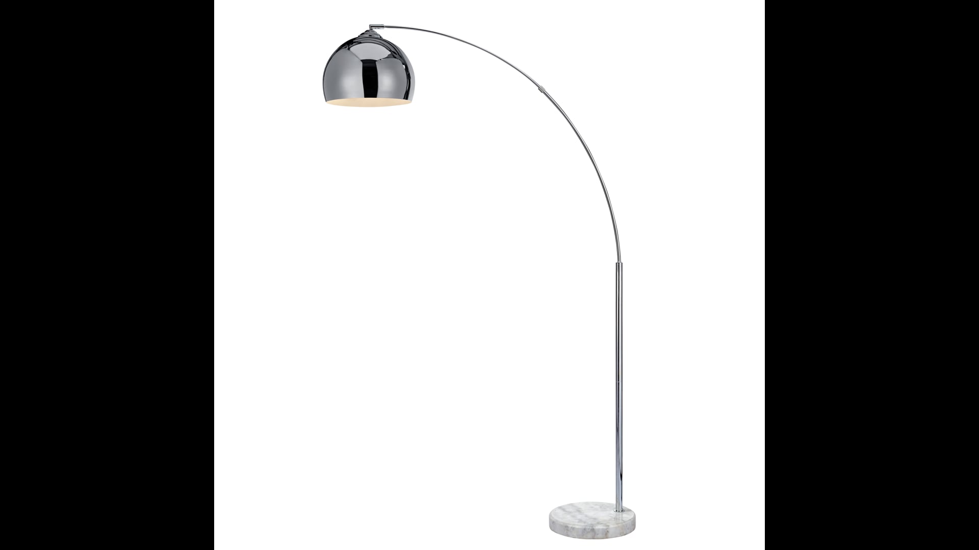 Arc Floor Lamp, Gold Shade, Black Marble Base Modern Floor Lamps