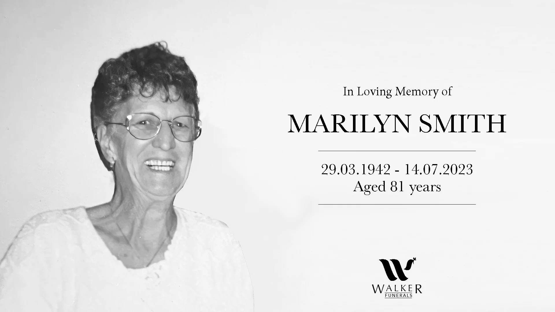 Robert B Walker Funerals Marilyn Smith on Vimeo