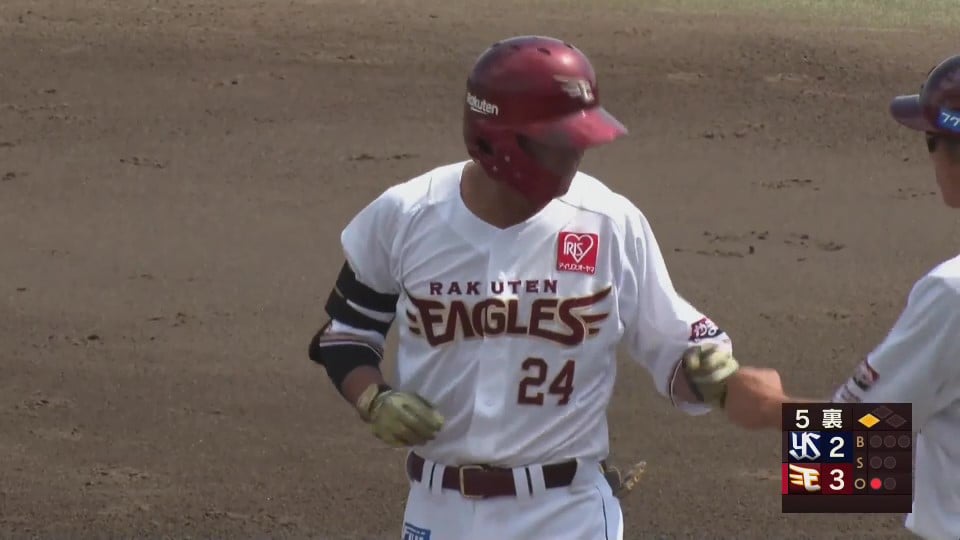 【ファーム】イーグルス・黒川史陽 打率3割超えの好調ぶりを見せるタイムリーヒットを放つ!!  2023年7月27日 東北楽天ゴールデンイーグルス 対 東京ヤクルトスワローズ