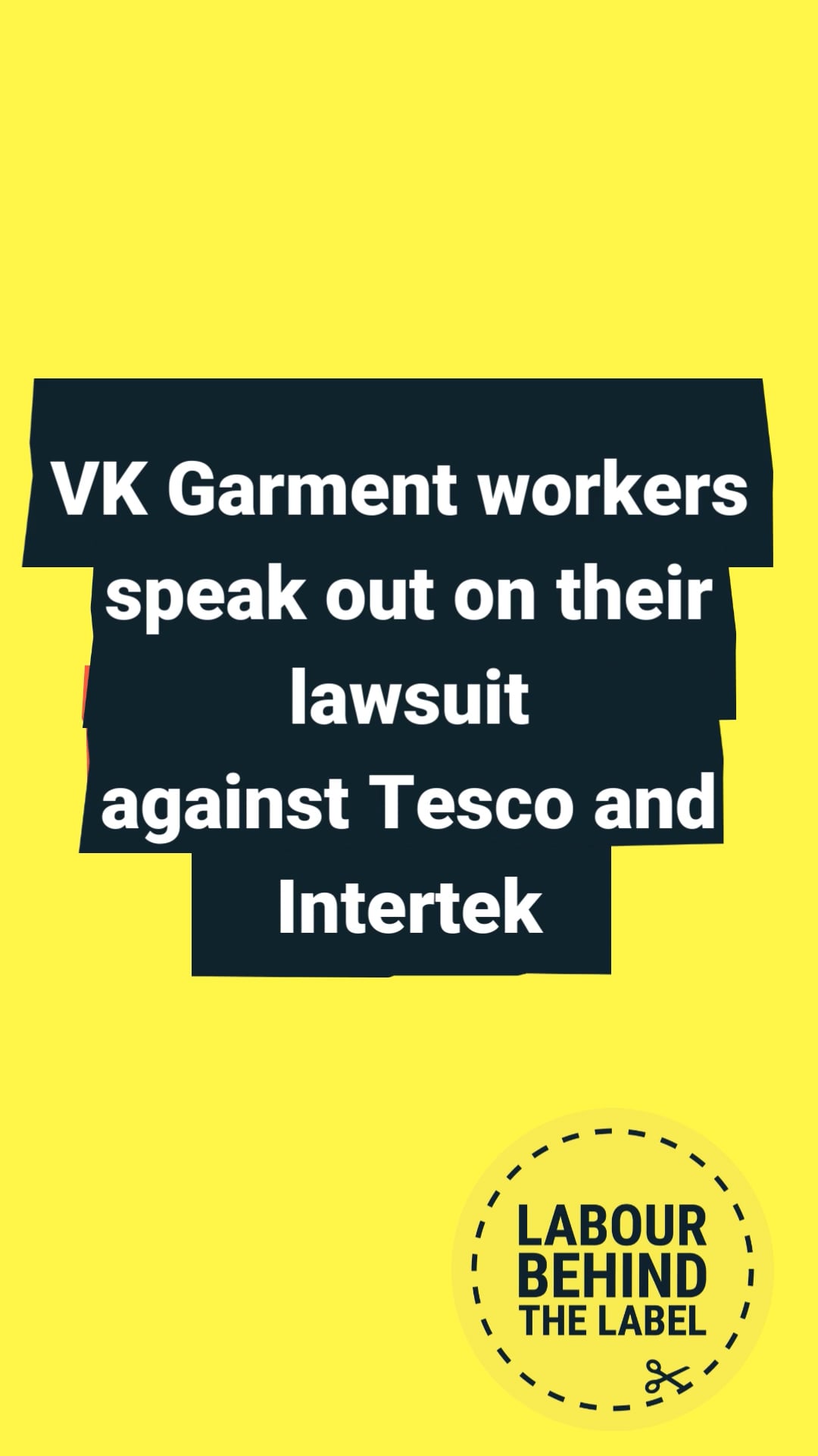 VK Garment workers speak out on their lawsuit against Tesco and Intertek  pt.3