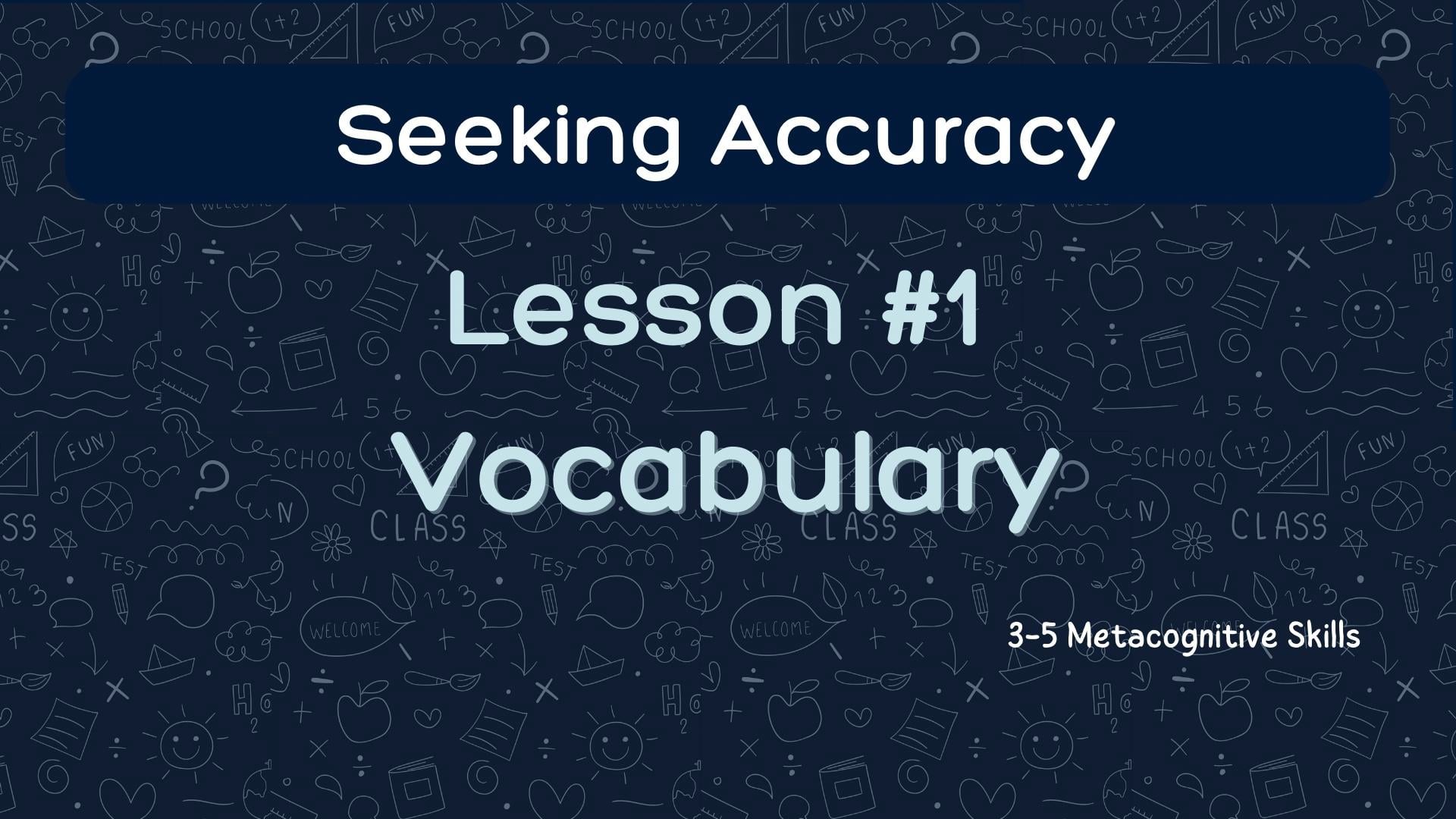 Lesson #1 Vocabulary video thumbnail