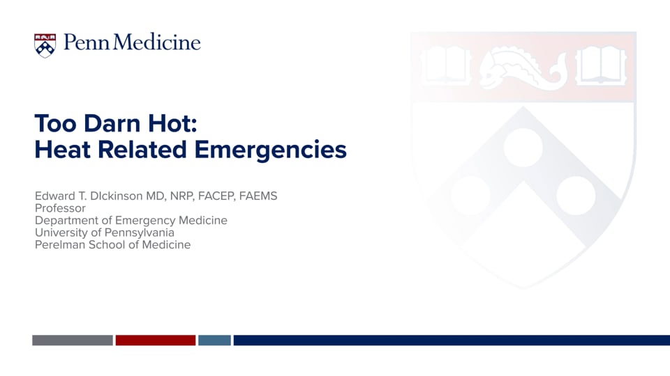 Watch video titled Too Darn Hot: Heat Related Emergencies on Vimeo