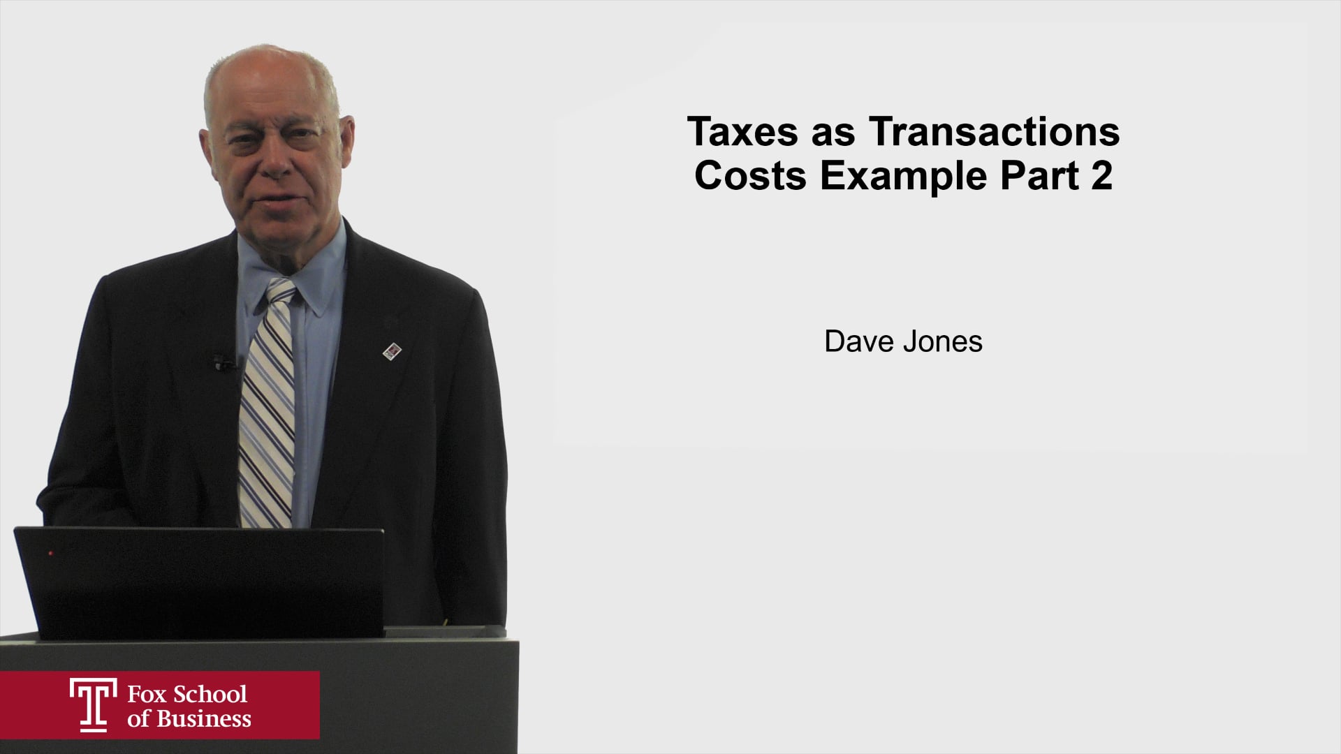 Taxes as Transactions Costs Example Part 2