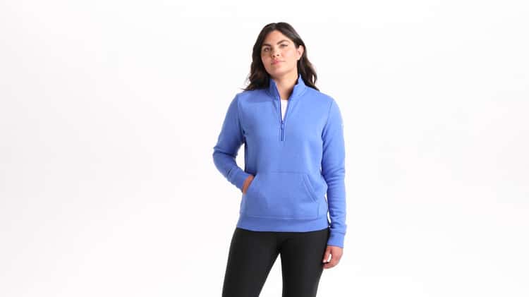 Nike® Women's Club Fleece Sleeve Swoosh Half-Zip Pullover