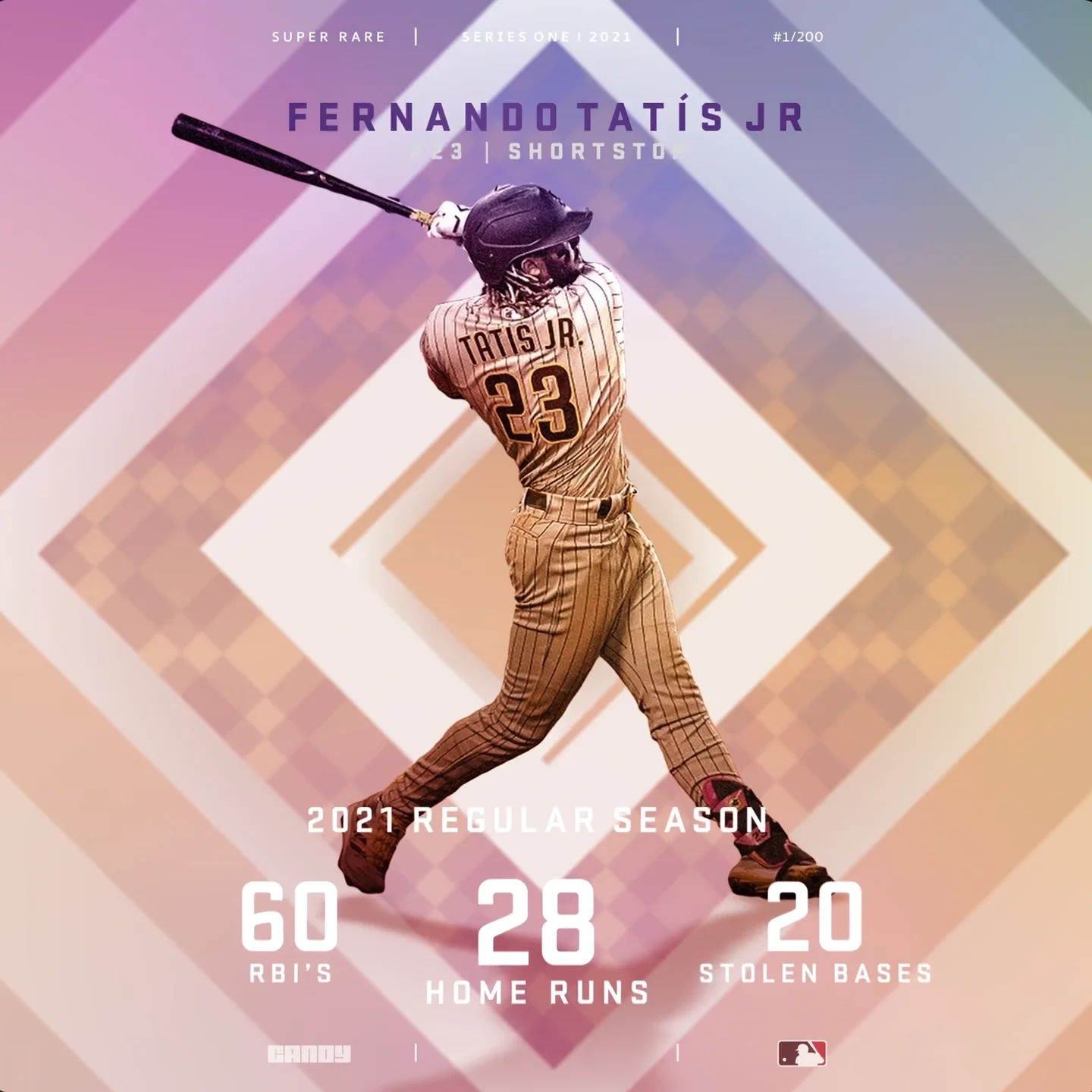 Fernando Tatis Jr.(Padres) - Baseball NFT ART #4 - Baseball NFT ART