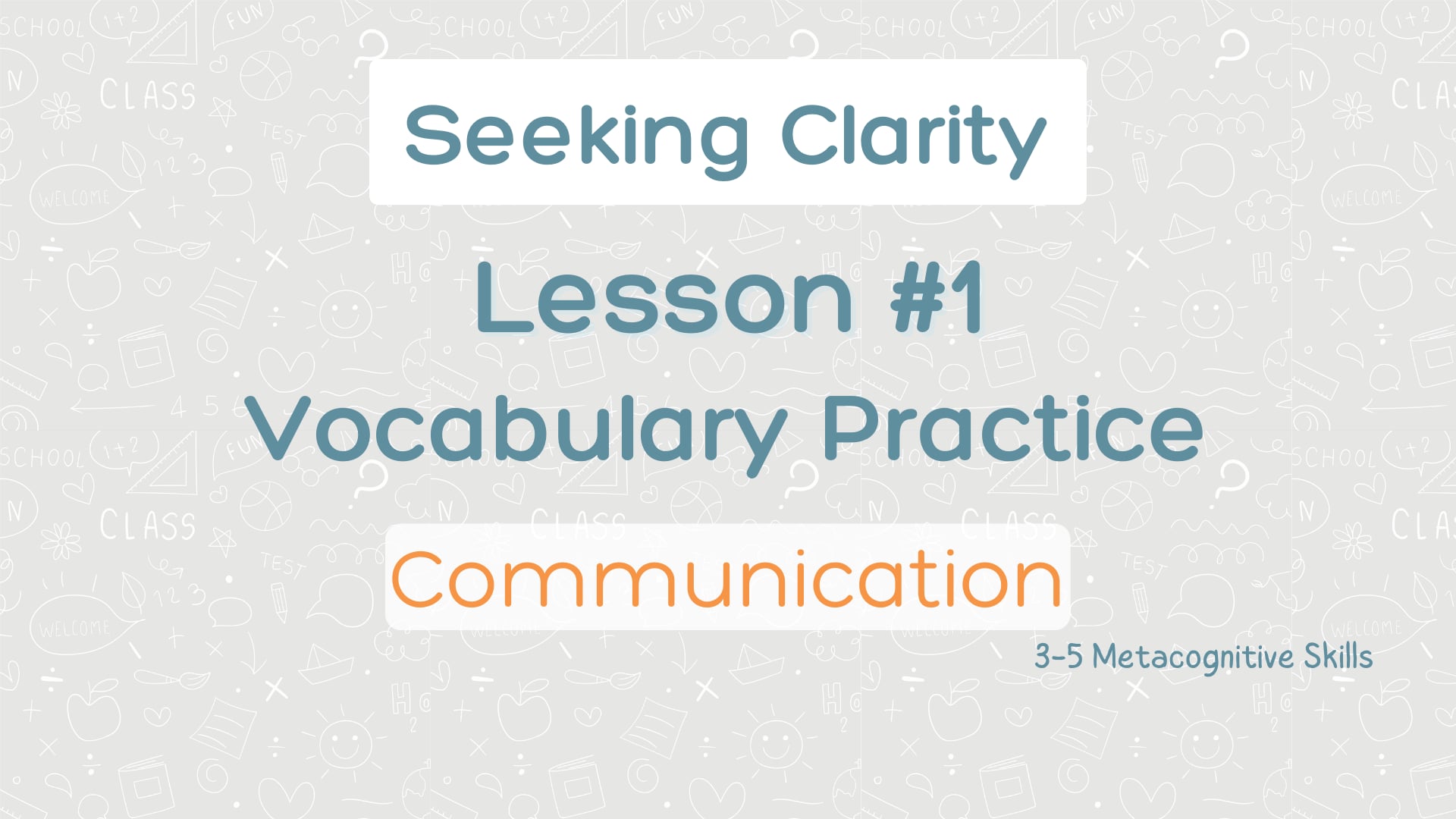 Lesson #1 Vocabulary Practice: Communication video thumbnail