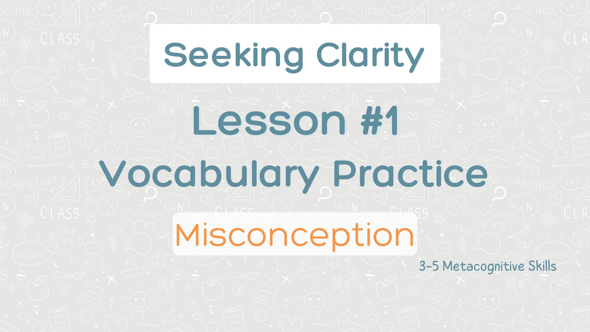 Lesson #1 Vocabulary Practice: Misconception video thumbnail
