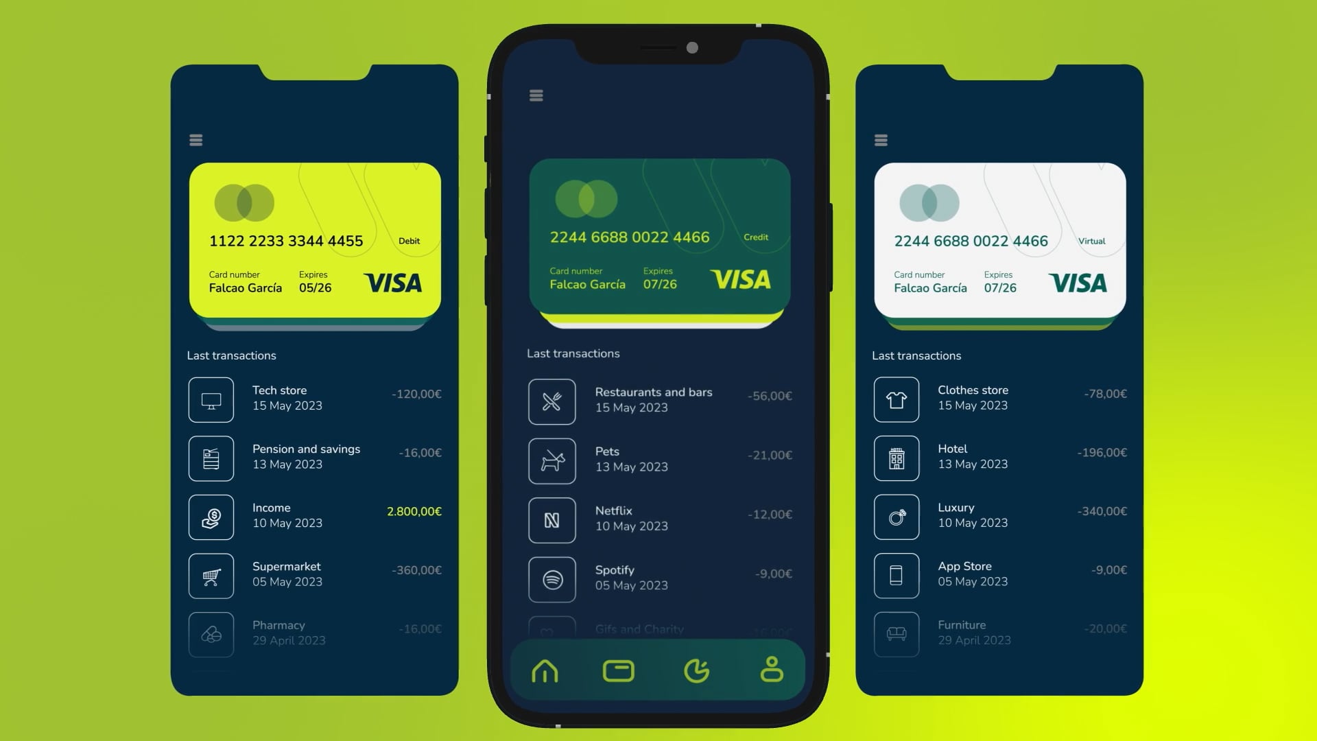 Wallet Fintech App design presentation