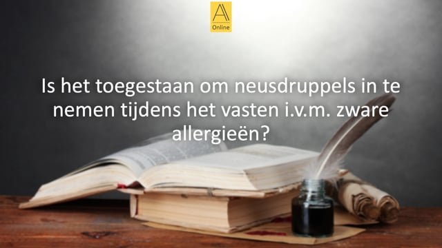 Neusdruppels tijdens het vasten