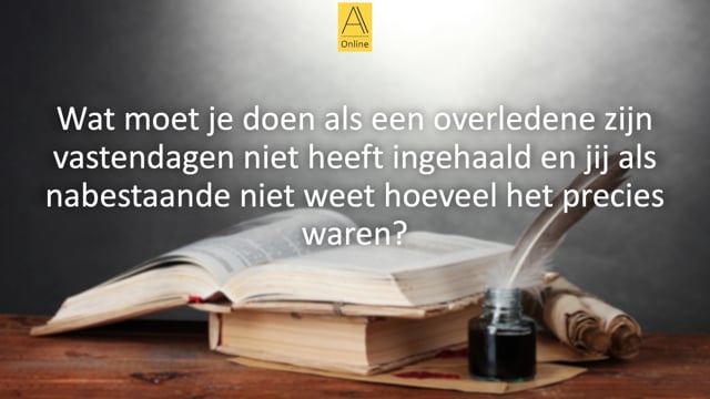 Vasten inhalen voor een overledene