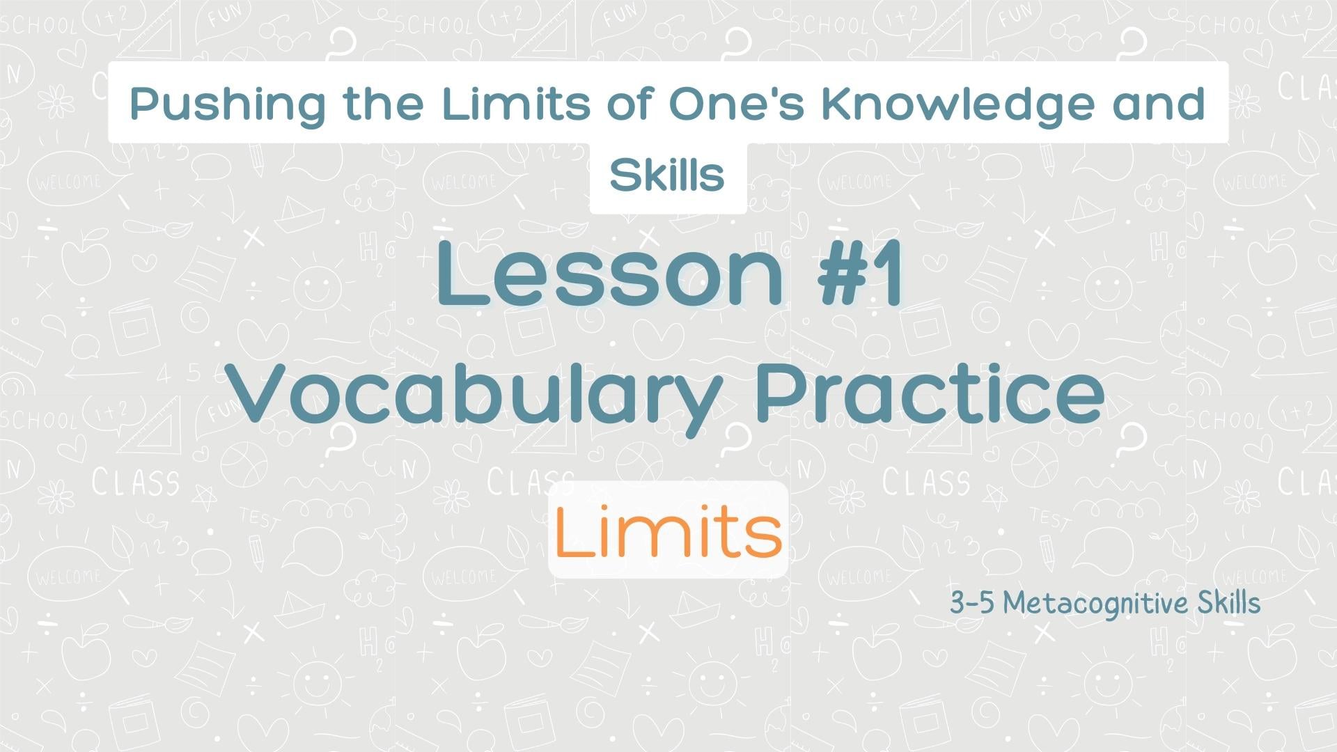 Lesson #1 Vocabulary Practice: Limits video thumbnail