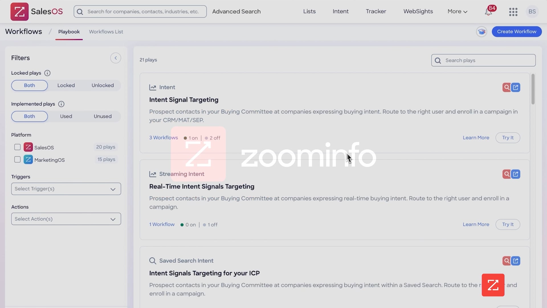 Intent Signal Targeting ZoomInfo Plays on Vimeo