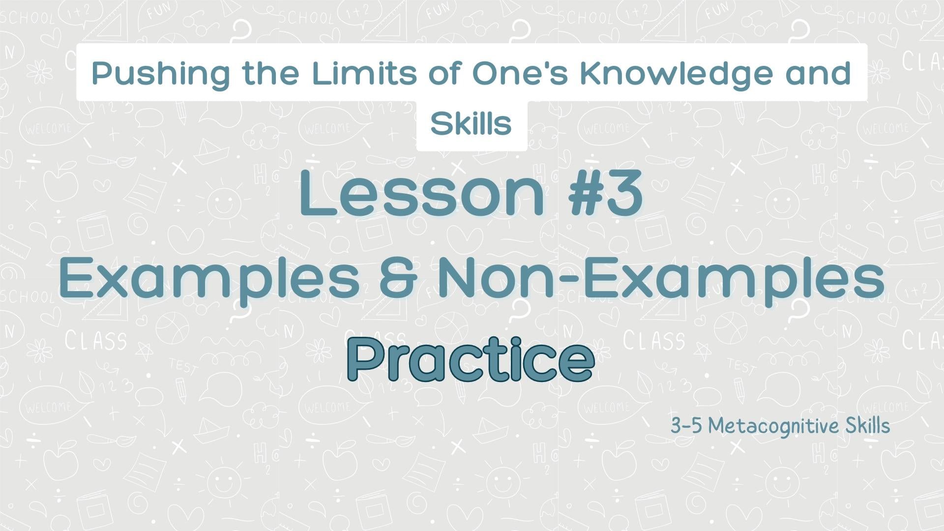 Lesson #3 Examples & Non-Examples video thumbnail