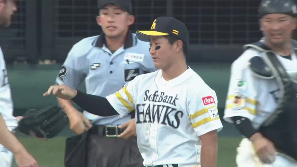 【ファーム】気迫のプレー!! ホークス・野村大樹 小フライを見事にダイビングキャッチ!!  2023年7月29日 福岡ソフトバンクホークス 対 中日ドラゴンズ