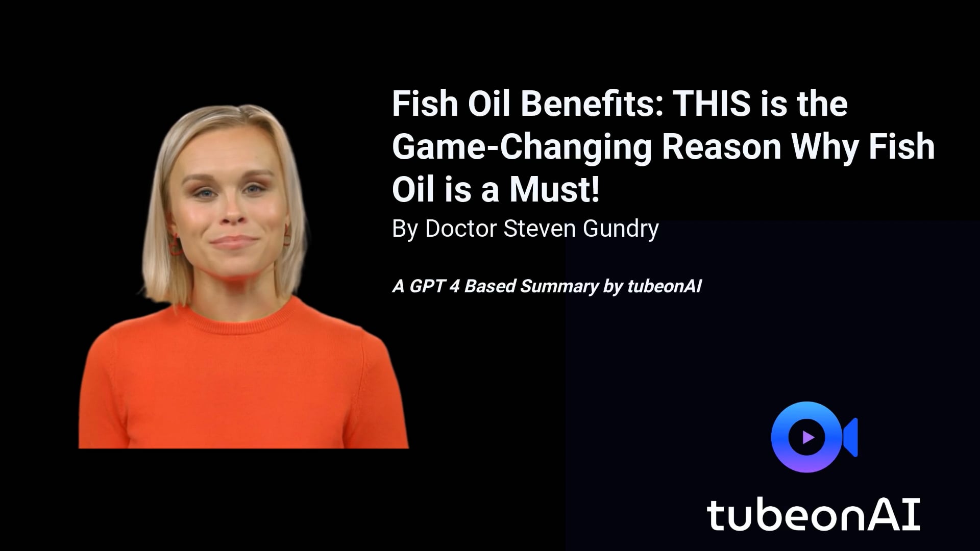 The Doctor Gundry Podcast Fish Oil Benefits on Vimeo