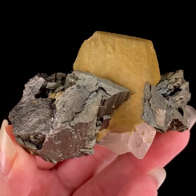 Siderite on Arsenopyrite with Quartz