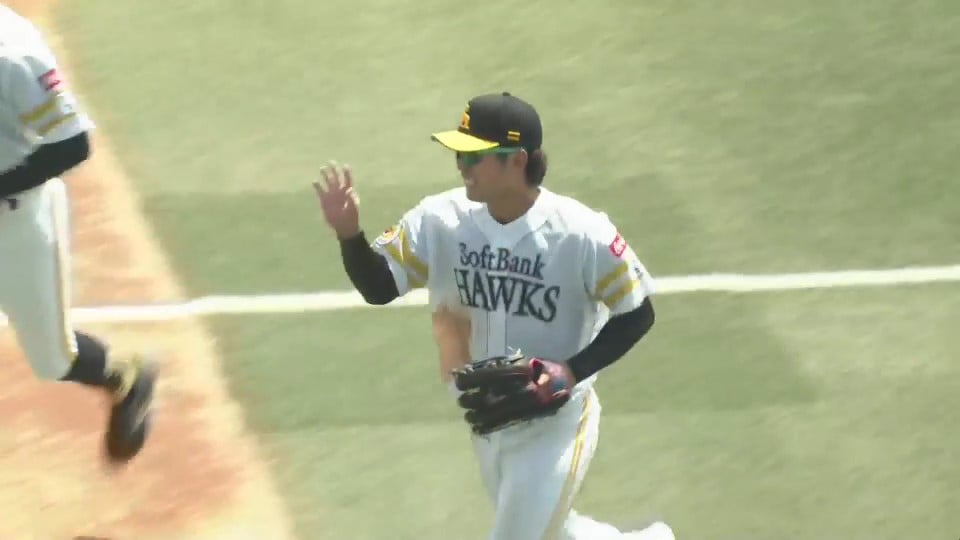 【ファーム】正確な送球!! ホークス・川村友斗がセンターからのバックホームで失点を阻止!!  2023年7月30日 福岡ソフトバンクホークス 対 中日ドラゴンズ
