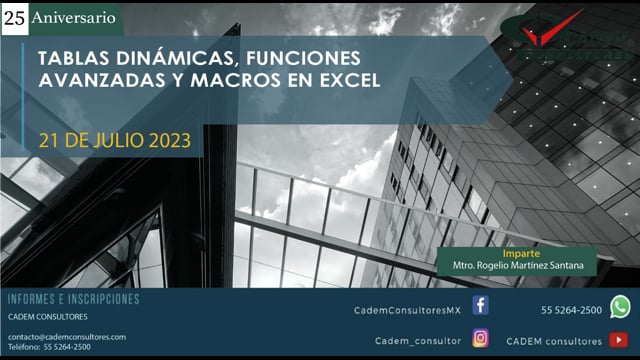 TABLAS DINÁMICAS, FUNCIONES AVANZADAS Y MACROS EN EXCEL