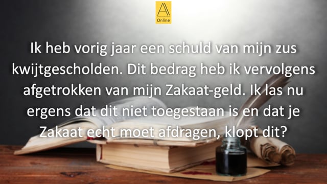 Schulden aftrekken van Zakaat