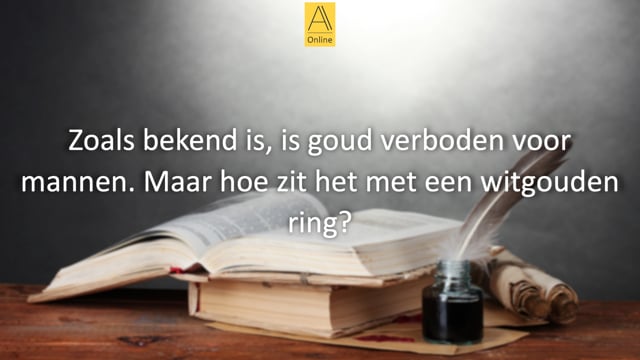 Mag een man witgoud dragen?