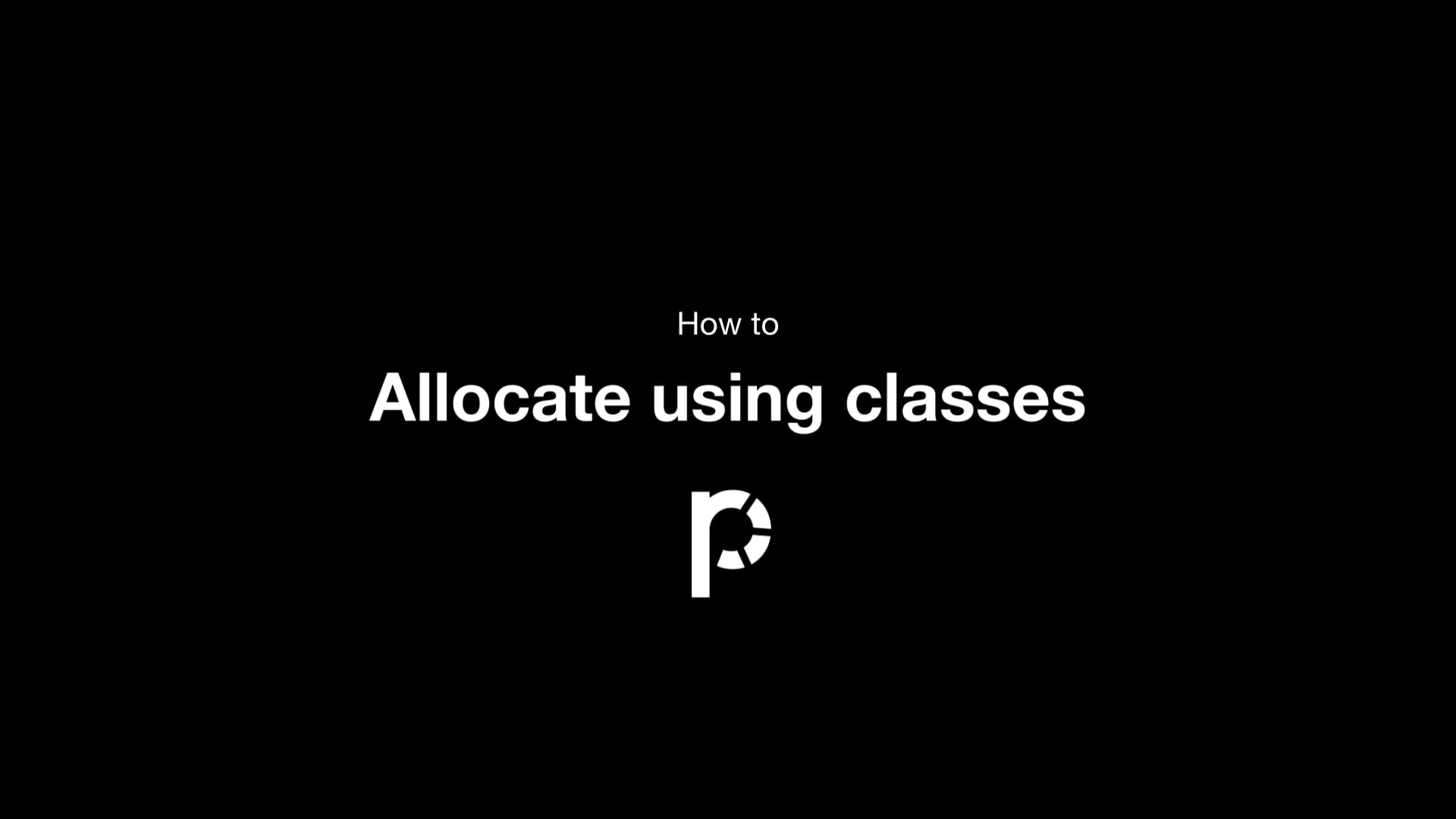Allocate by class