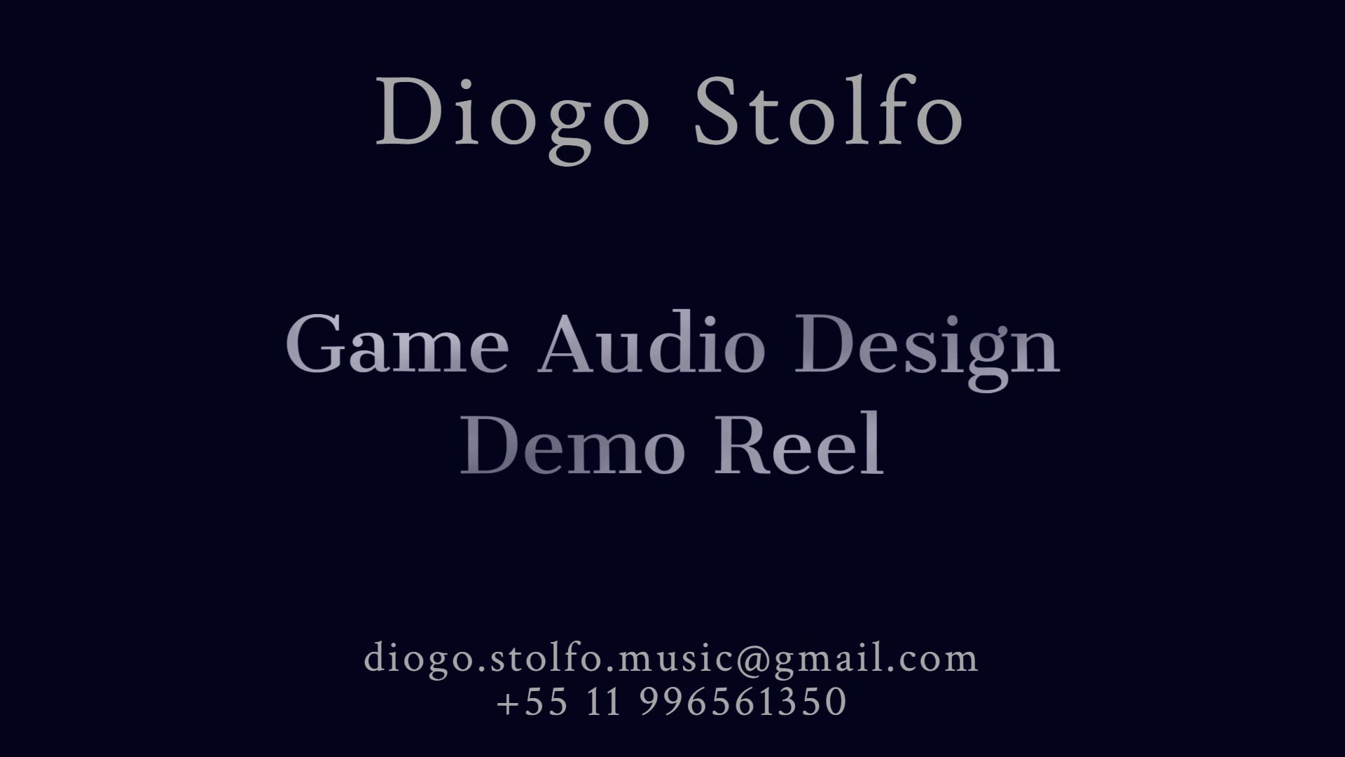 Audio Design Demo Reel on Vimeo