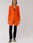 Video: COAT LUCIA ORANGE NEON WOOL BLEND