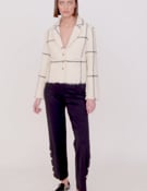 Video: JACKET ELVIRA WHT & BLACK CHECK WOOL BL
