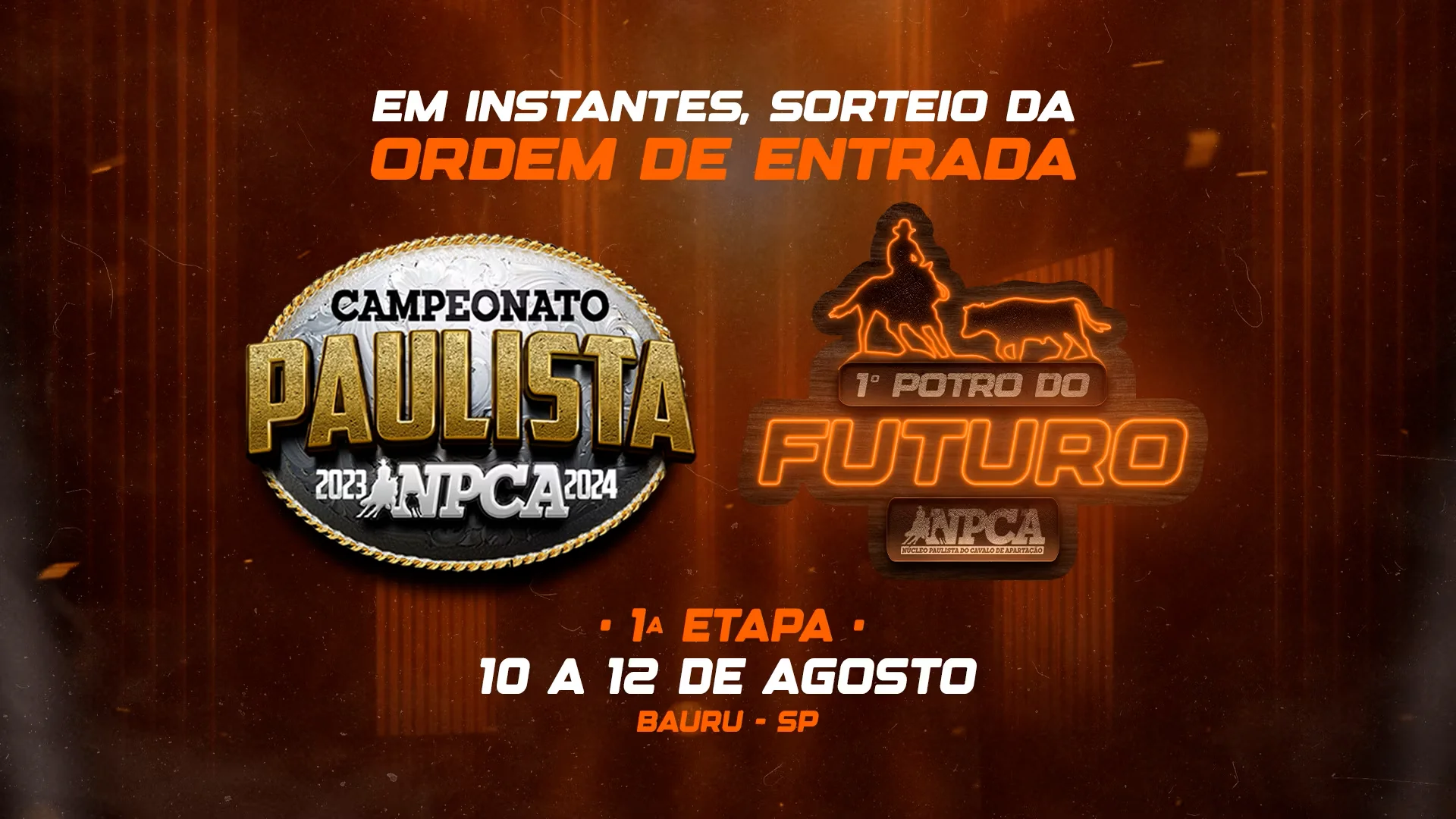 Sorteio ao vivo da Ordem de Entrada - Campeonato Paulista NPCA