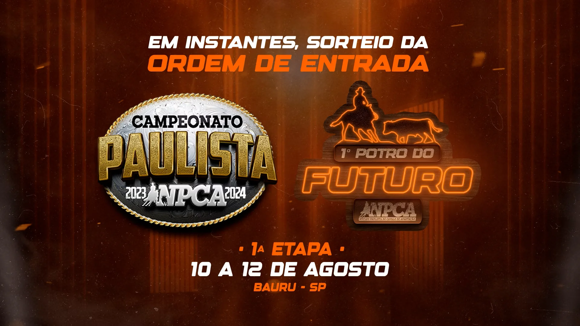 Sorteio de Ordem de Entrada - Campeonato Paulista NPCA 2023/2024 - 1ª Etapa  on Vimeo