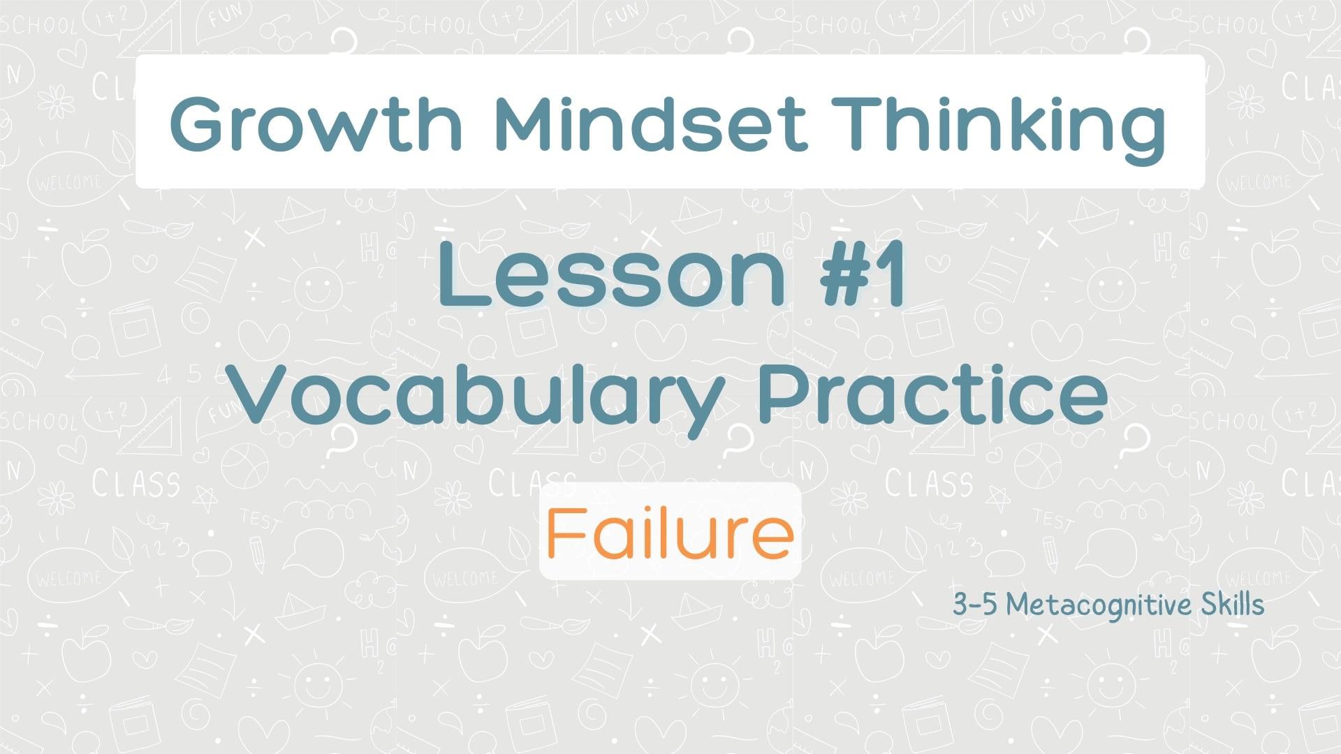 Lesson #1 Vocabulary Practice: Failure video thumbnail
