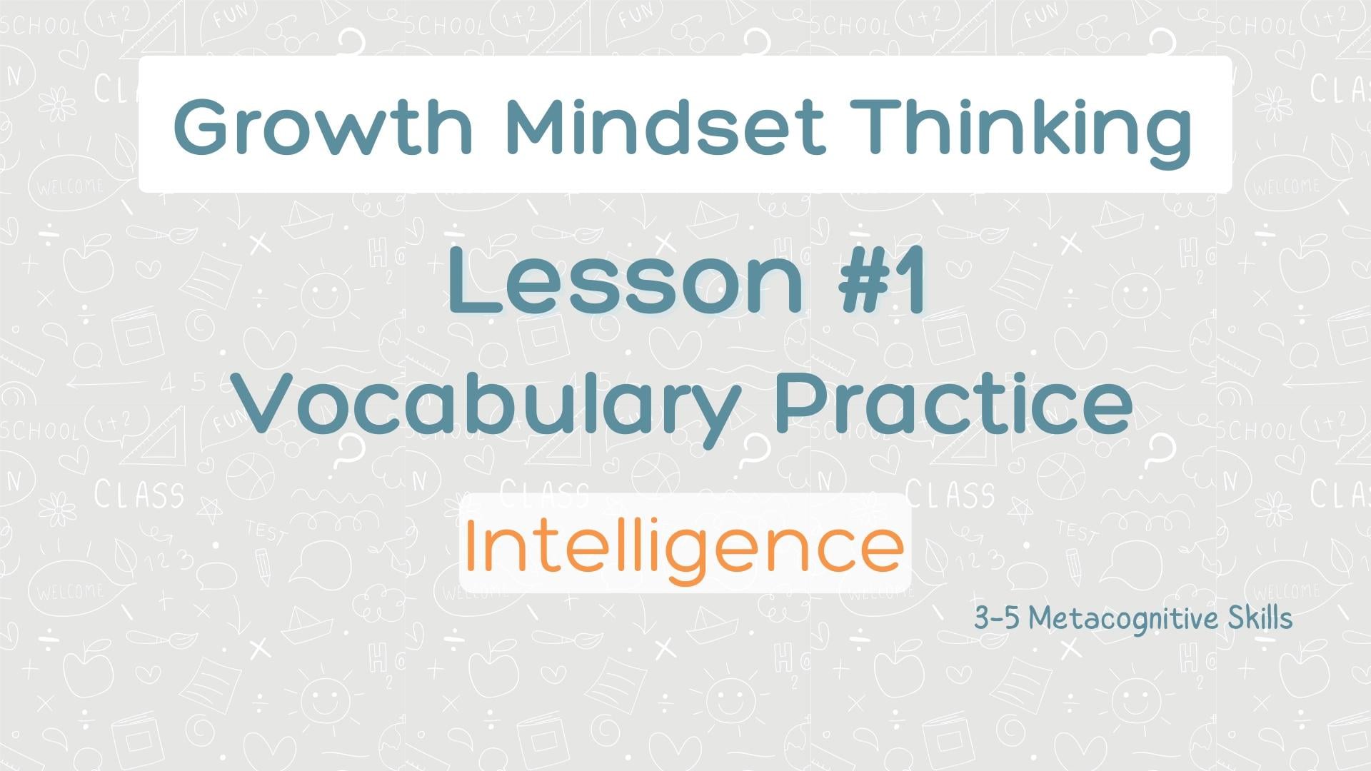 Lesson #1 Vocabulary Practice: Intelligence video thumbnail