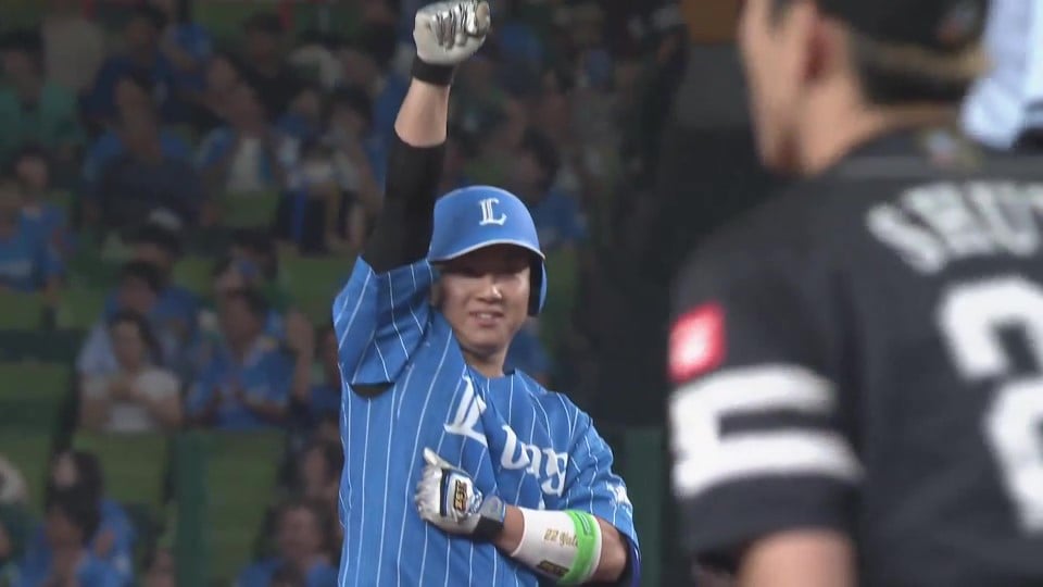 【4回裏】ライオンズ・古賀悠斗 フェンス直撃の2点タイムリー2ベースで貴重な追加点を奪う!!  2023年8月1日 埼玉西武ライオンズ 対 福岡ソフトバンクホークス