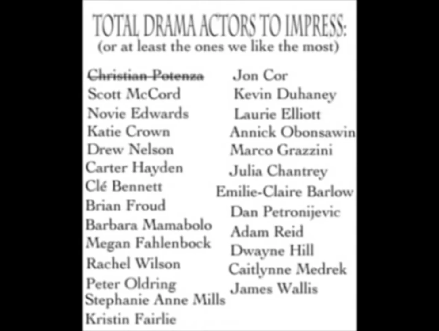 total drama actors