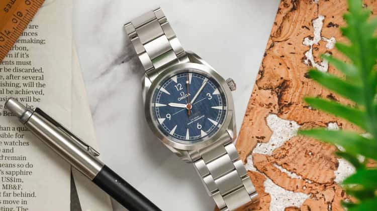 omega railmaster blue dial