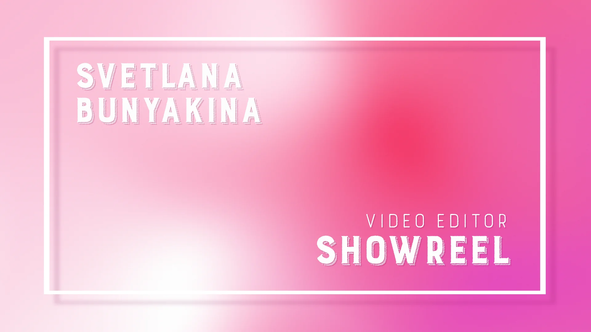 SVETLANA BUNYAKINA / VIDEO EDITOR SHOWREEL on Vimeo