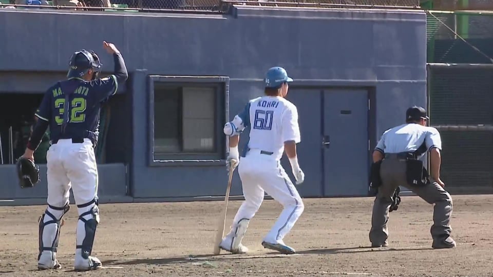 【ファーム】悔しさ→驚き!? ファイターズ・郡拓也が珍しいケースの2点タイムリー2ベース!!  2023年8月2日 北海道日本ハムファイターズ 対 東京ヤクルトスワローズ