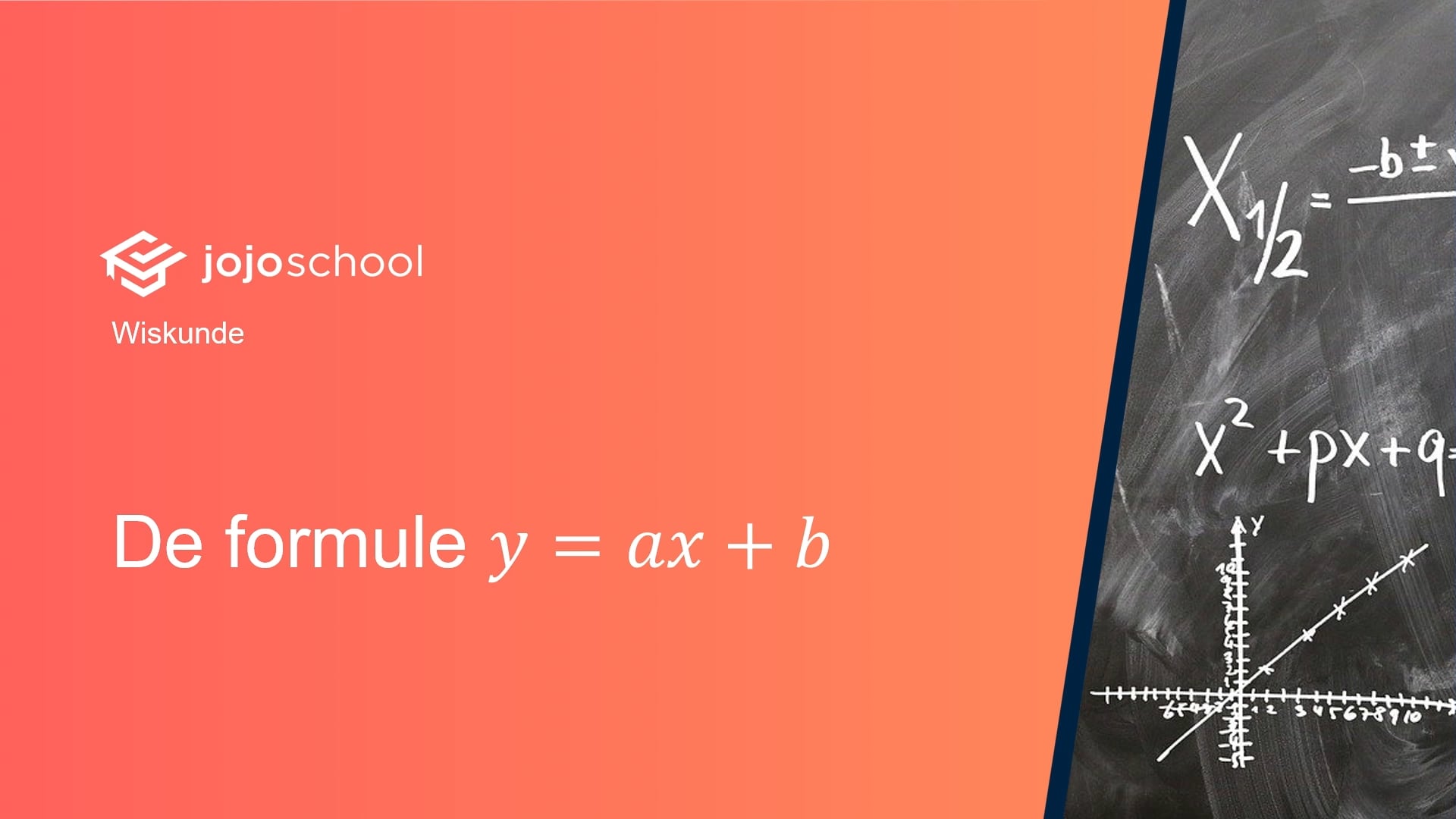 De formule y = ax + b