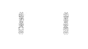 3.00 ct. t.w. Lab-Grown Diamond Five-Stone Hoop Earrings in 14kt White Gold
