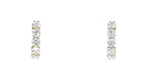 3.00 ct. t.w. Lab-Grown Diamond Five-Stone Hoop Earrings in 14kt Yellow Gold
