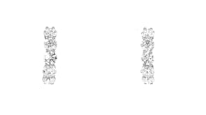 5.00 ct. t.w. Lab-Grown Diamond Five-Stone Hoop Earrings in 14kt White Gold