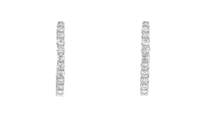5.00 ct. t.w. Lab-Grown Diamond Inside-Outside Hoop Earrings in 14kt White Gold