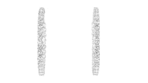 10.00 ct. t.w. Lab-Grown Diamond Inside-Outside Hoop Earrings in 14kt White Gold