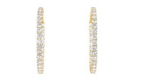 10.00 ct. t.w. Lab-Grown Diamond Inside-Outside Hoop Earrings in 14kt Yellow Gold