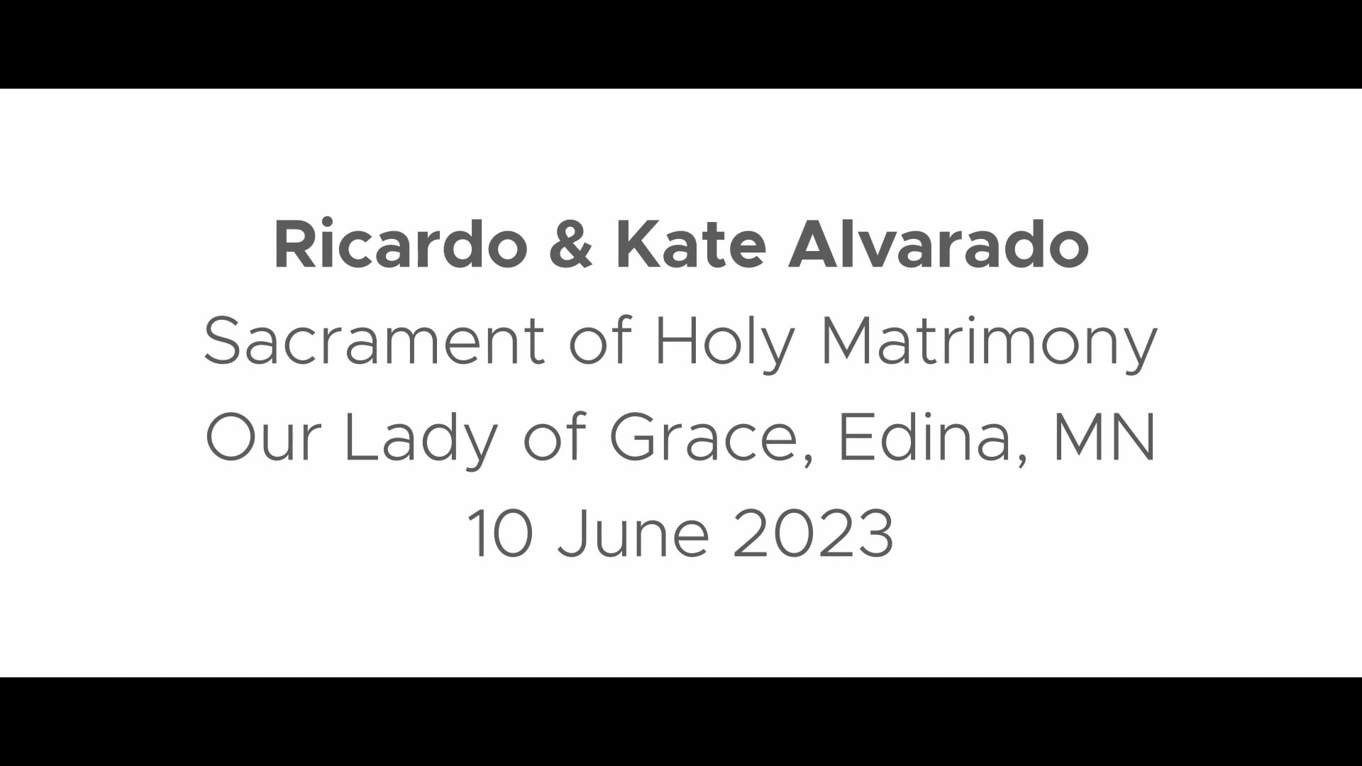 Ricky and Kate Wedding Film