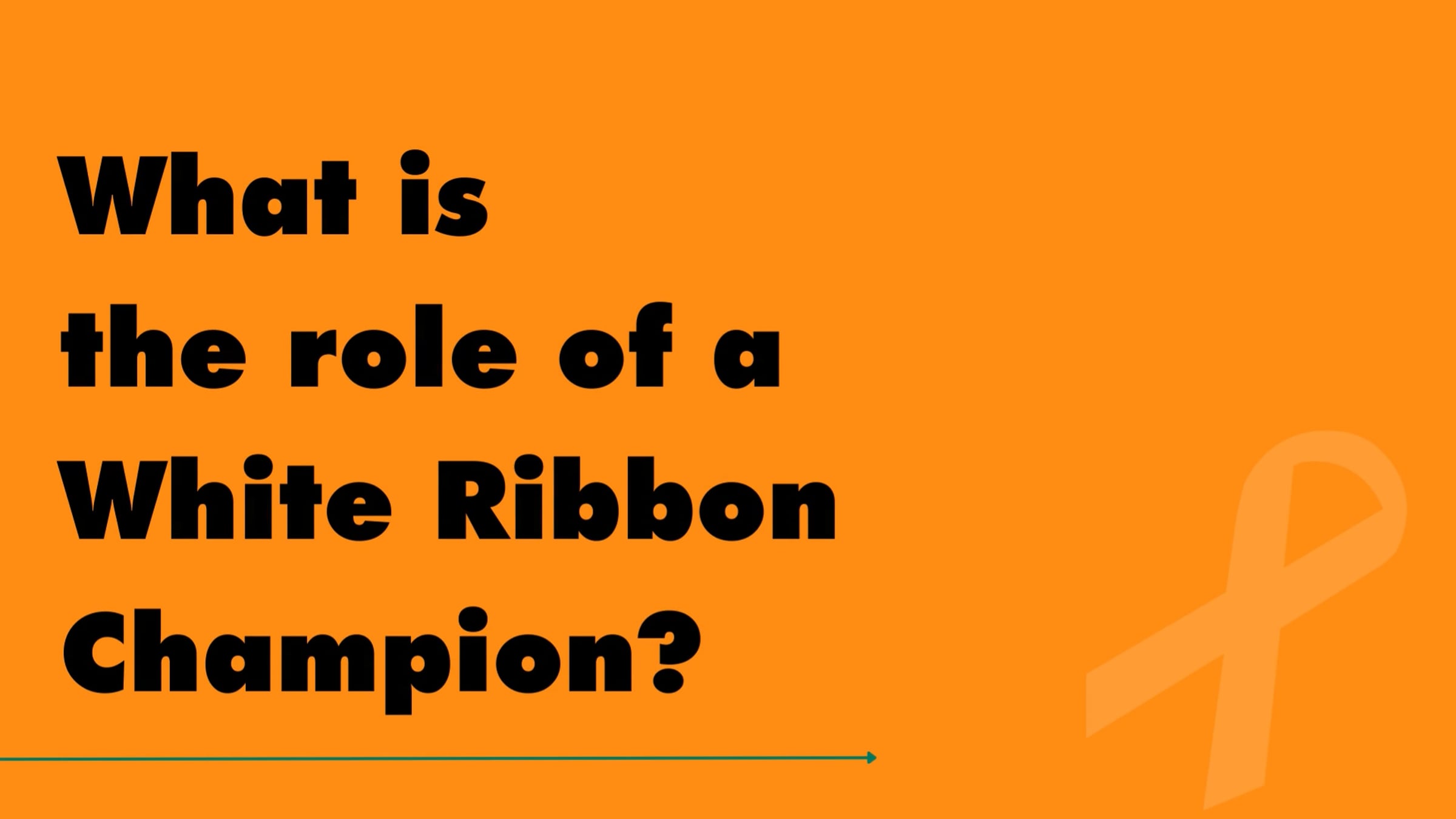 Your role as a White Ribbon Champion | Videos & Movies on Vimeo