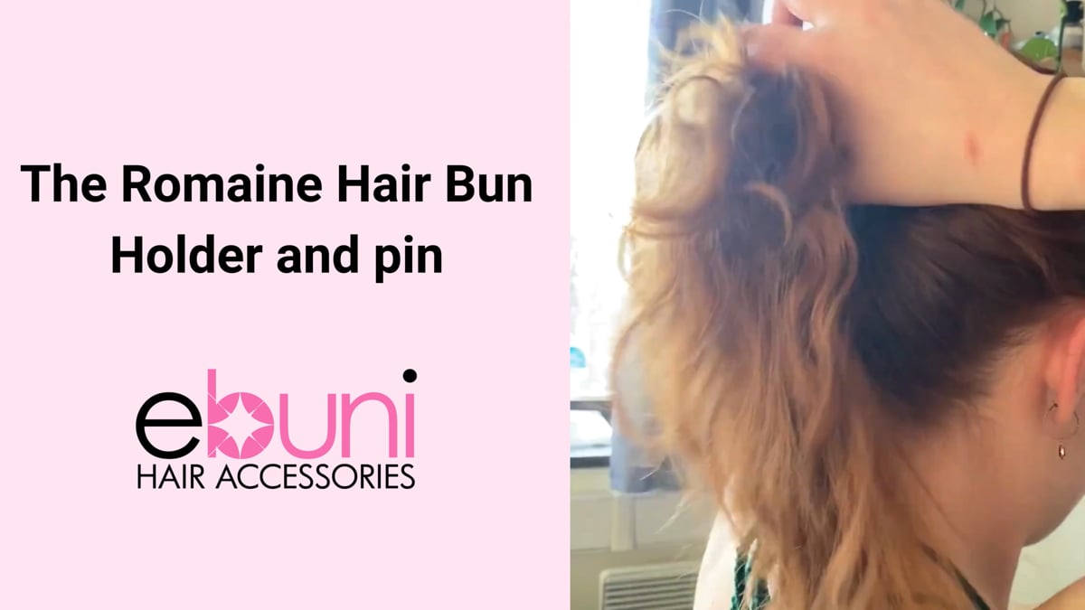 The Romaine Hair Bun Holder and pin - How To Wear - Ebuni Hair Accessories