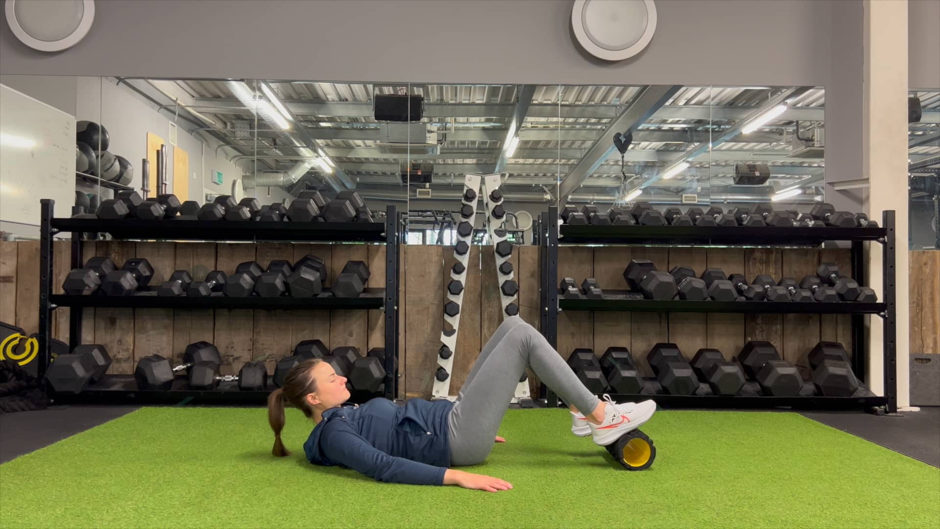 Hamstring Bridge Foam Roller on Vimeo