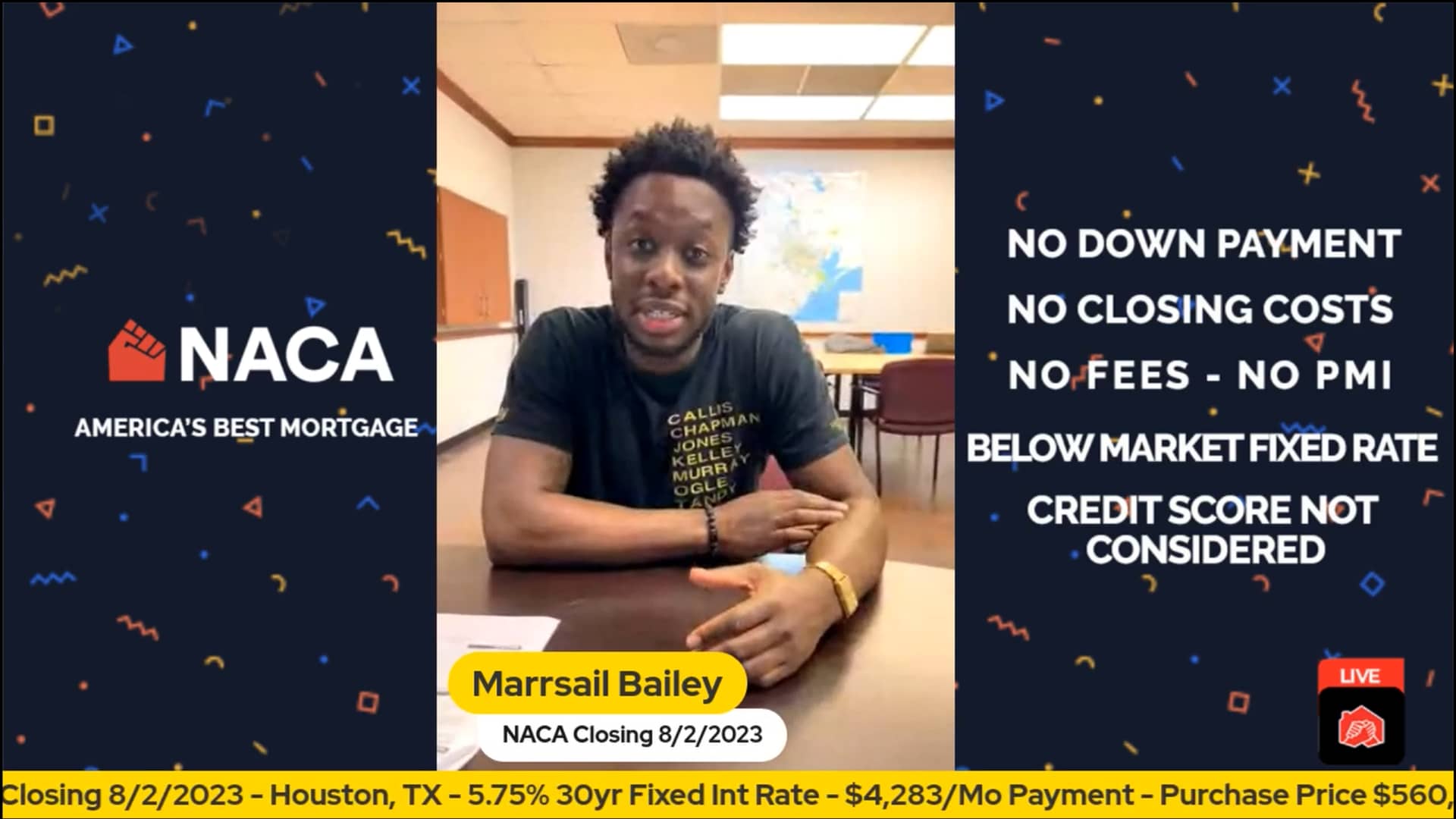 LIVE NACA Closing Marrsail Bailey. Houston, TX 8/2/2023 on Vimeo