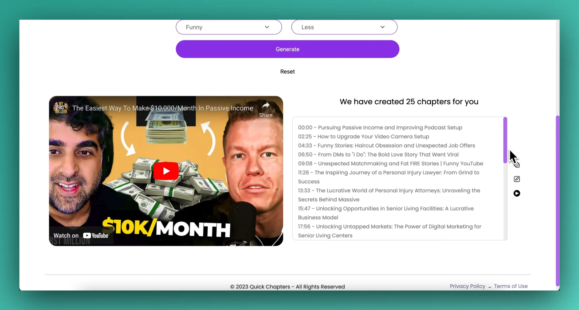 1 click copy on Vimeo